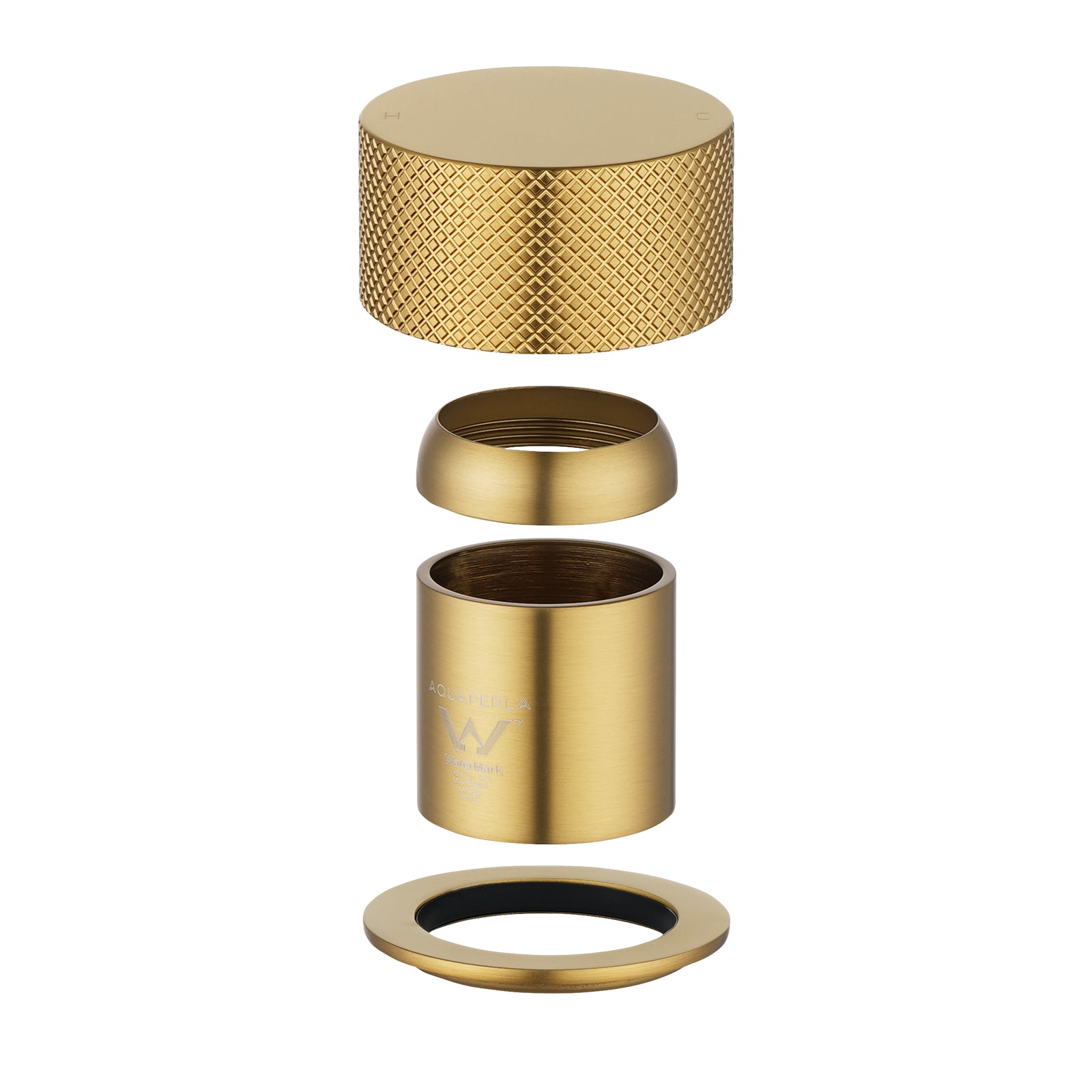 Knurled Wall Mixer Handle Only (Match CLPM) – Brushed Brass | MOON