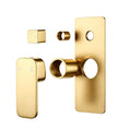 Load image into Gallery viewer, Solid Brass Wall Mixer Tap with Diverter Trim Kit (Match CLPD) - Brushed Brass | IVANO
