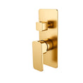 Load image into Gallery viewer, Solid Brass Wall Mixer Tap with Diverter Trim Kit (Match CLPD) - Brushed Brass | IVANO
