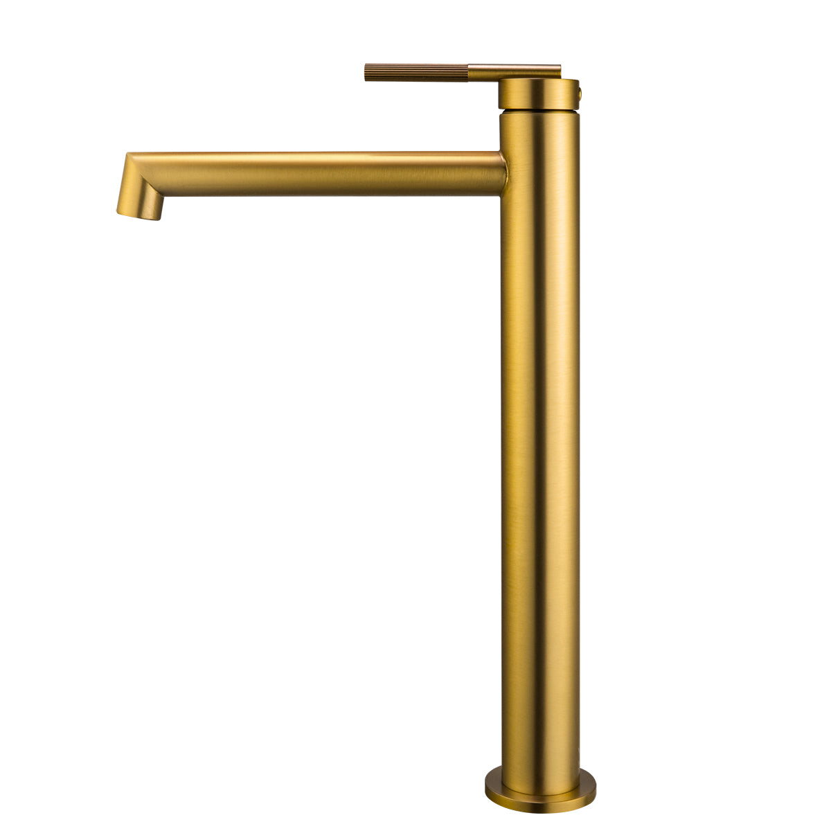 CADDENCE Tall Basin Mixer - Solid Brass - Brushed Brass Gold