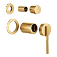 Load image into Gallery viewer, CADDENCE Solid Brass Wall Mixer Tap with Diverter (no Backplate) - Brushed Brass Gold
