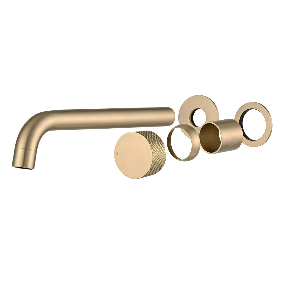 Solid Brass Wall Mixer Trim Kit (Match CLPS) - Brushed Brass | MOON