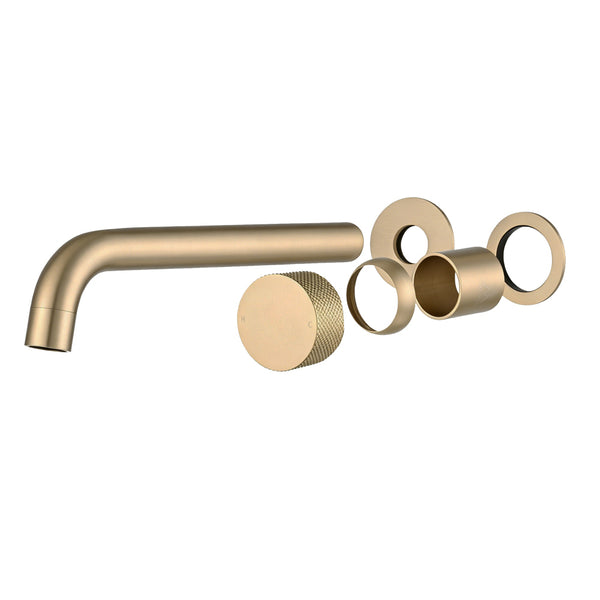Solid Brass Wall Mixer Trim Kit (Match CLPS) - Brushed Brass | MOON