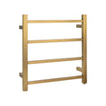 Load image into Gallery viewer, Stainless Steel Heated Towel Rack 4 Bars Square - Brushed Brass Gold
