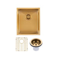 Load image into Gallery viewer, Stainless Steel Single Bowl Kitchen Sink 390x450x215mm - Brushed Brass
