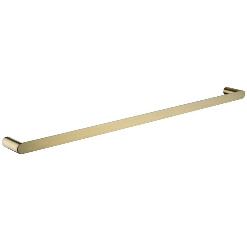 Stainless Steel 800mm Single Towel Rail - Brushed Brass Gold - RUSHY