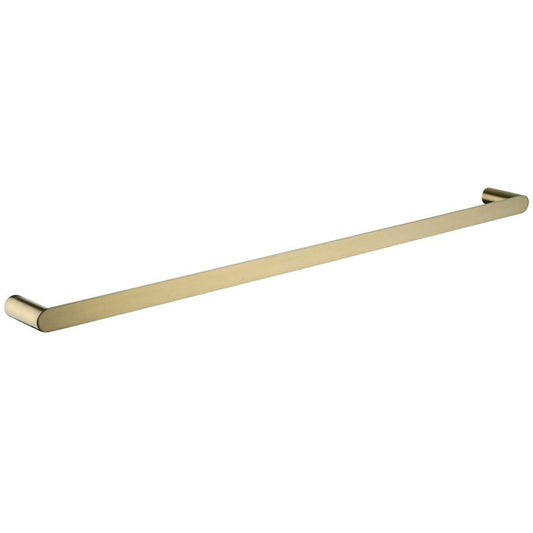Stainless Steel 800mm Single Towel Rail - Brushed Brass Gold - RUSHY