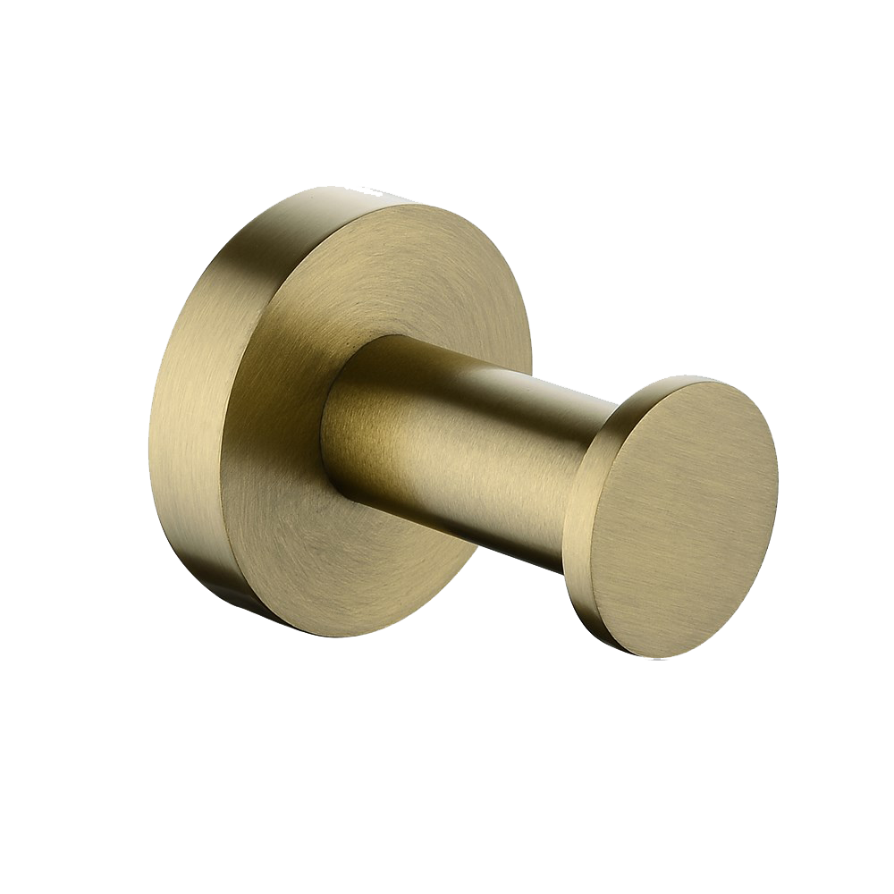 Stainless Steel Robe Hook - Brushed Brass Gold - LUCID PIN