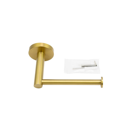 Stainless Steel Toilet Paper Holder- Brushed Brass Gold - LUCID PIN