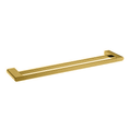 Load image into Gallery viewer, Zinc-Alloy and Brass 800mm Double Towel Rail - Brushed Brass Gold - VOG
