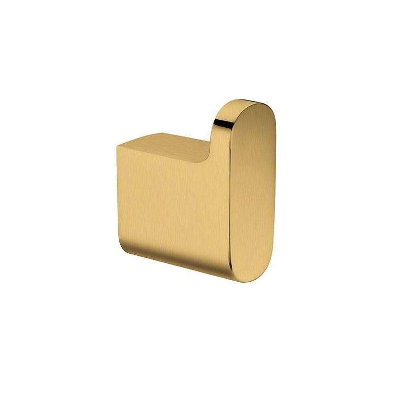 Zinc-alloy and Brass Robe Hook - Brushed Brass Gold - VOG