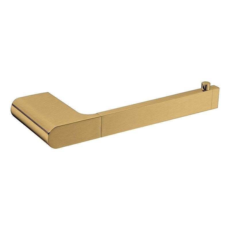 Zinc-Alloy and Brass Toilet Paper Holder- Brushed Brass Gold - VOG