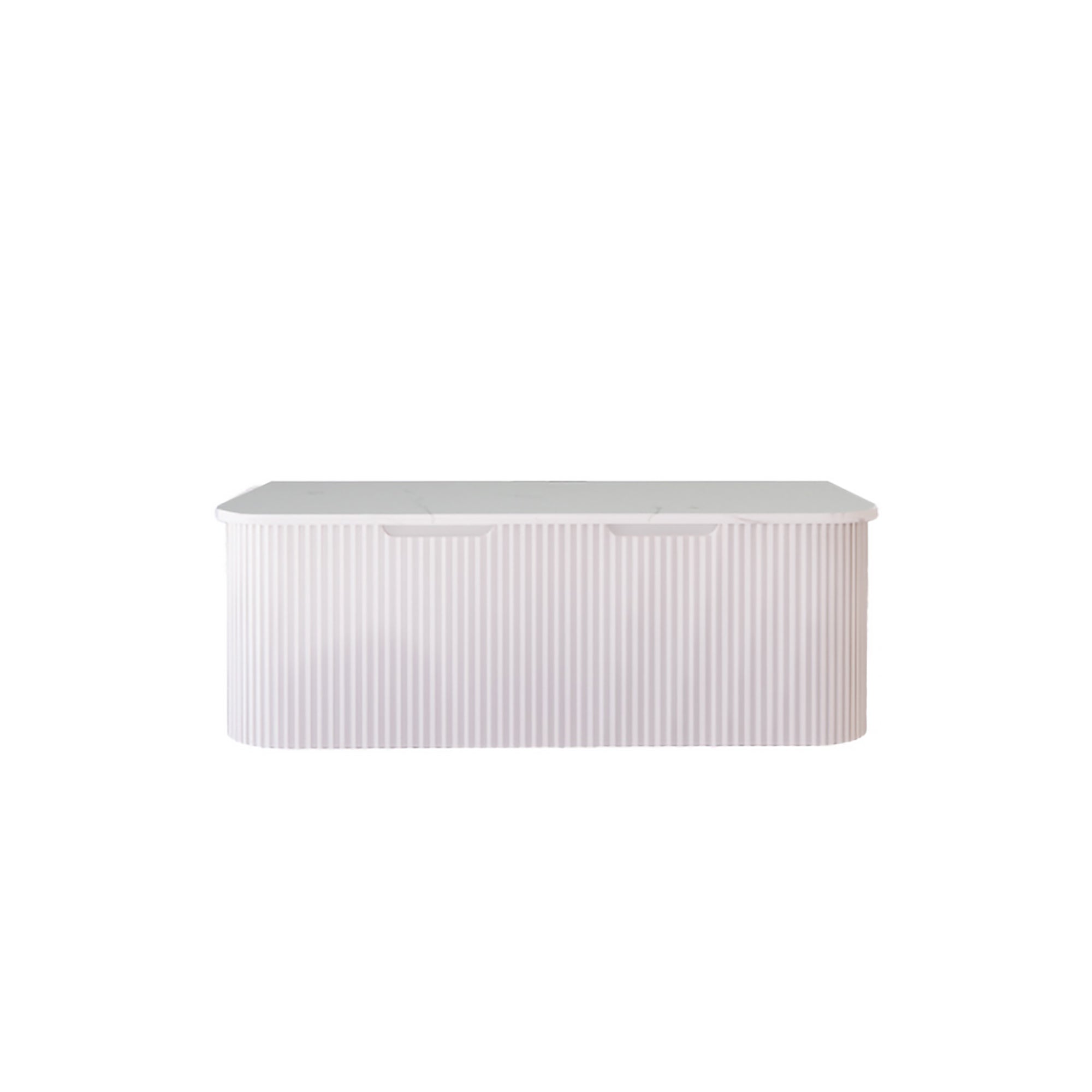 Bergen 1200mm Wall Hung Fluted Vanity Cabinet - Matte White