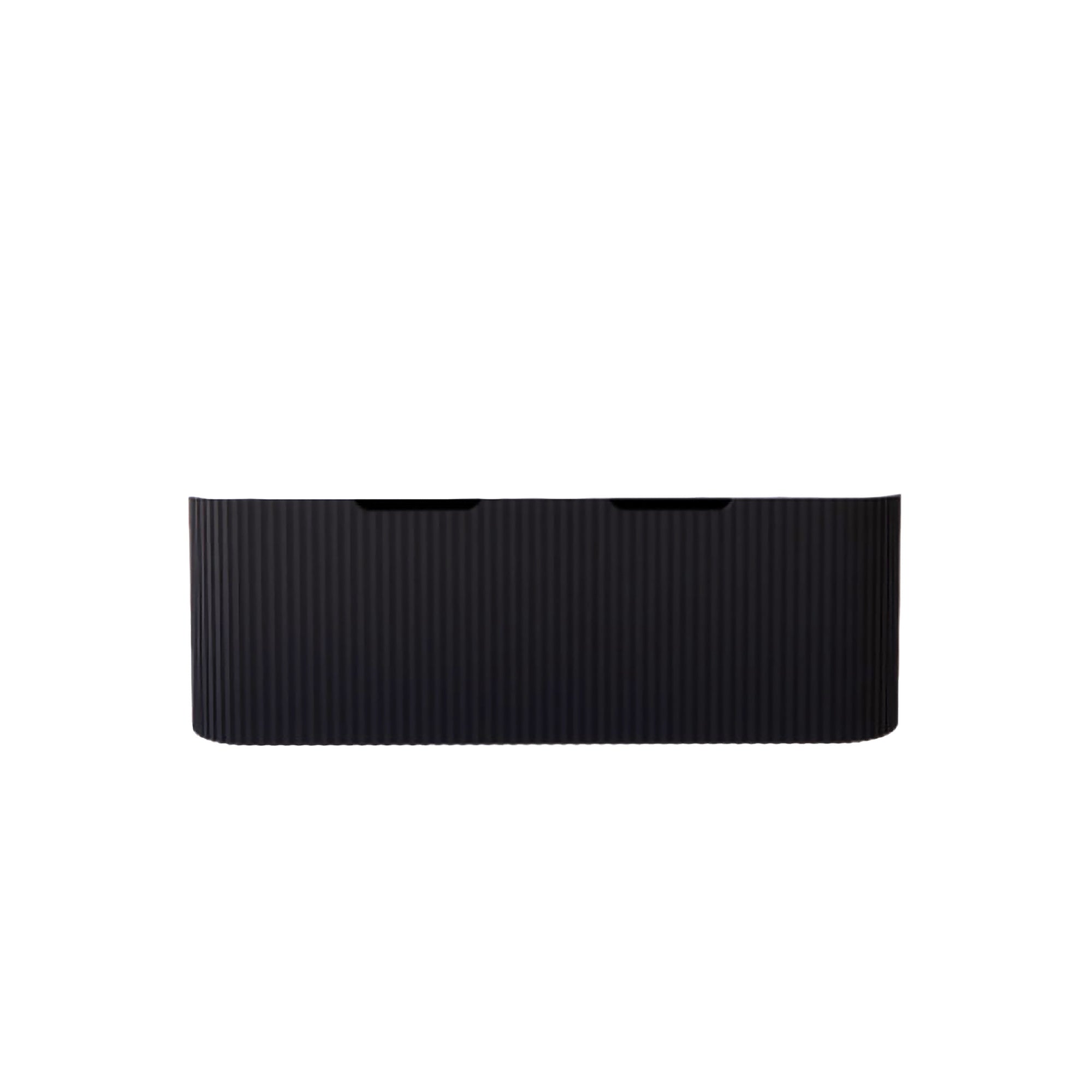 Bergen 1500mm Wall Hung Fluted Vanity Cabinet - Matte Black