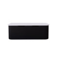 Load image into Gallery viewer, Bergen 1500mm Wall Hung Fluted Vanity Cabinet Double Bowl - Matte Black
