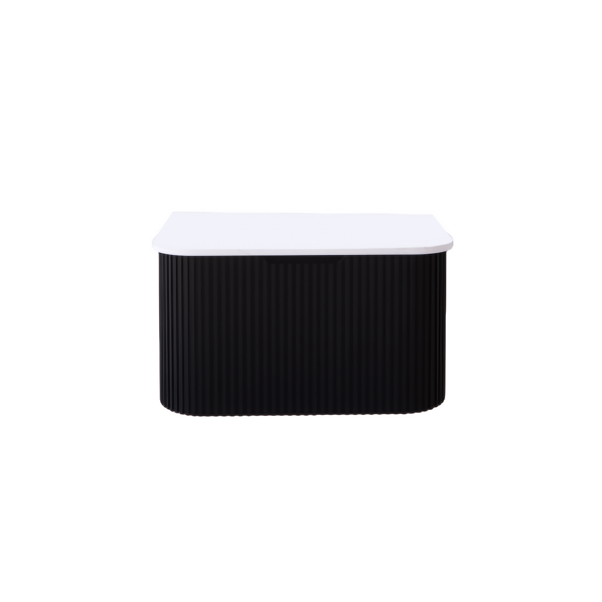 Bergen 900mm Wall Hung Fluted Vanity Cabinet - Matte Black
