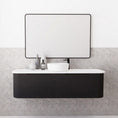 Load image into Gallery viewer, Bergen 1500mm Wall Hung Fluted Vanity Cabinet - Matte Black

