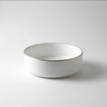 Load image into Gallery viewer, CLAYA Brighton-36 360mm Ceramic Round Basin – Matte White with Gold Rim
