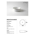 Load image into Gallery viewer, CLAYA Brighton-36 360mm Ceramic Round Basin – Matte White with Gold Rim
