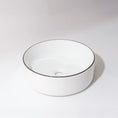 Load image into Gallery viewer, CLAYA Brighton-36 360mm Ceramic Round Basin – Gloss White with Black Rim
