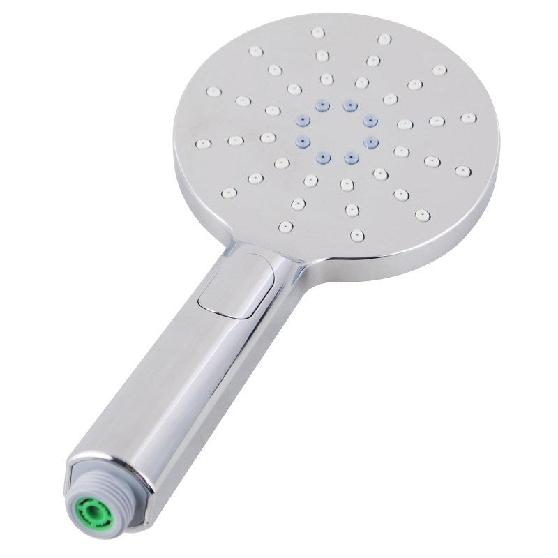 ABS 3 Functions Handheld Shower Head Round - Chrome Silver