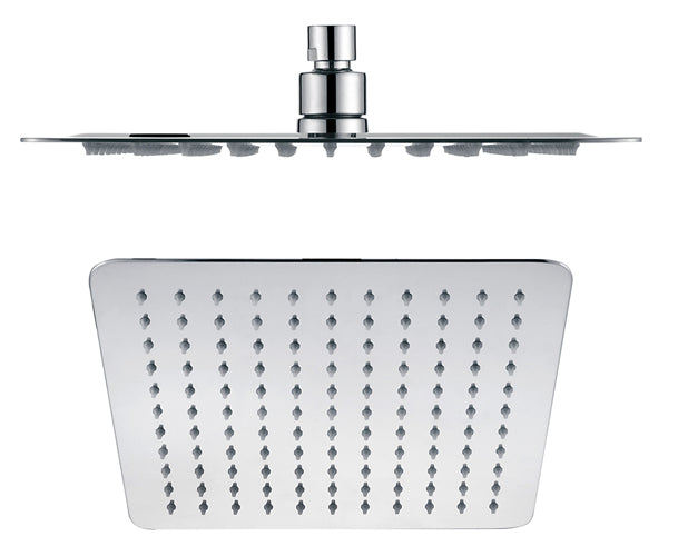 Stainless Steel 250mm Shower Head Square - Chrome Silver