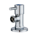 Load image into Gallery viewer, Solid Brass Toilet Stop Tap One Pair – Round 1/4 Turn – Chrome Silver
