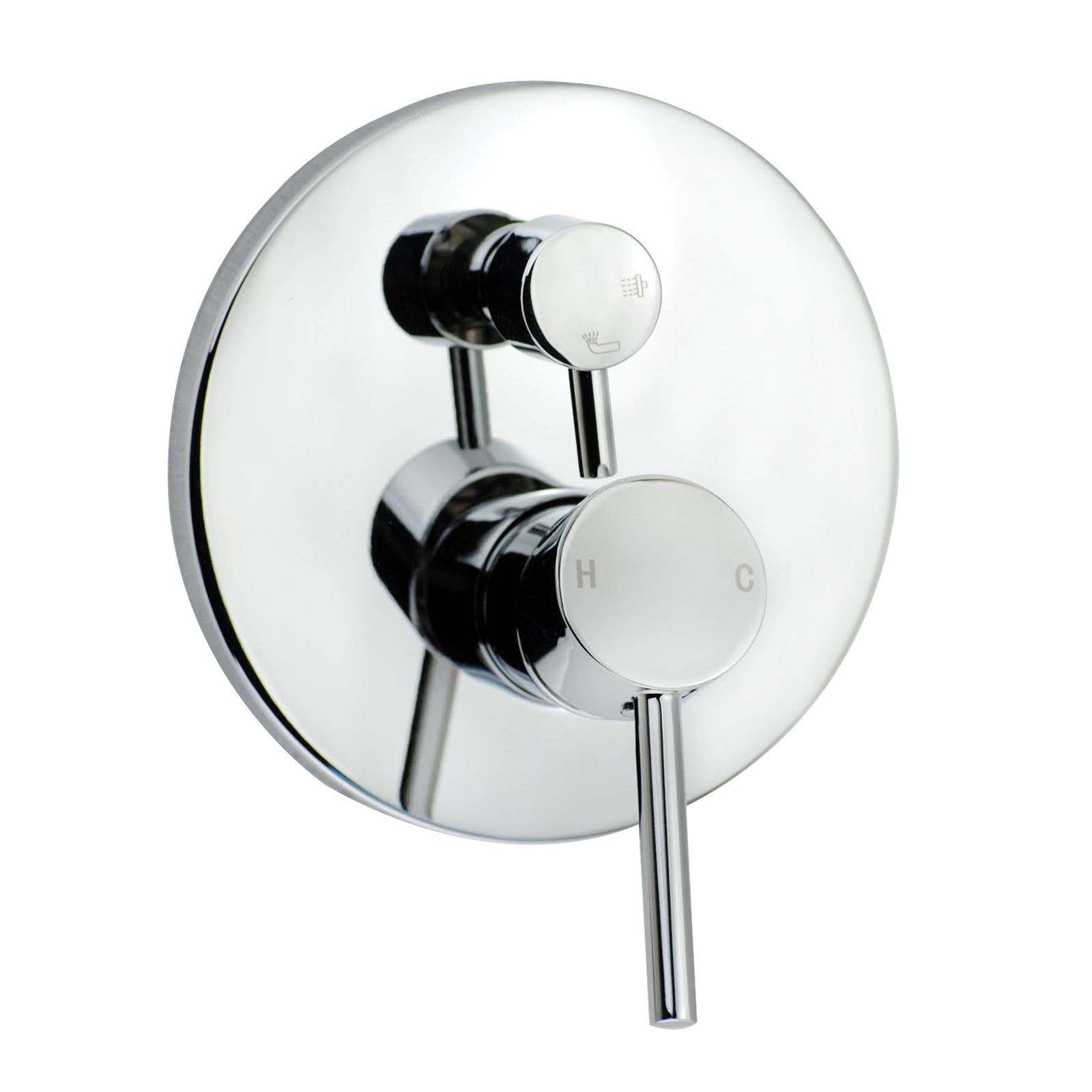 Solid Brass Diverter Mixer - Chrome Silver - LUCID PIN