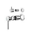 Load image into Gallery viewer, LUCID PIN Wall Diverter Mixer with Separate Cover Plate - Chrome Silver
