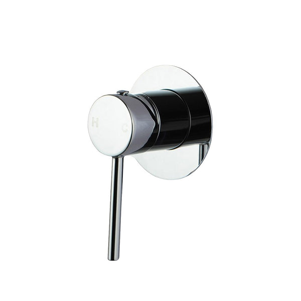 Solid Brass Wall Mixer Tap - Chrome Silver - LUCID PIN