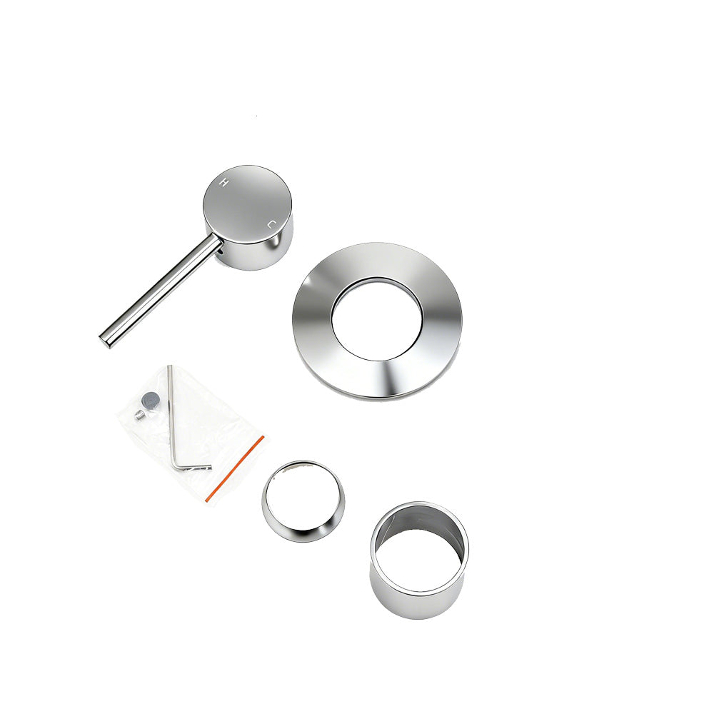 Solid Brass Wall Mixer Tap Trim Kit (Match CLPM) - Chrome | LUCID PIN