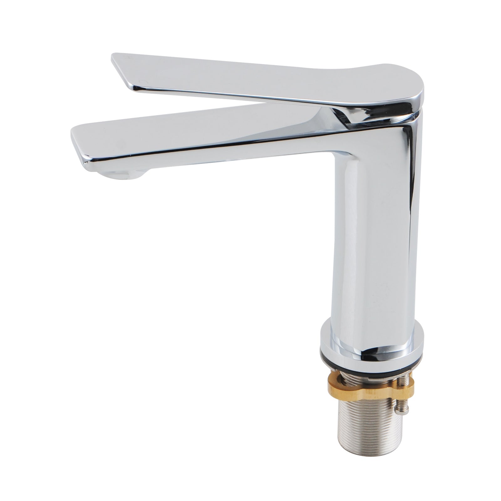 Solid Brass Short Basin Mixer - Chrome Silver - RUSHY