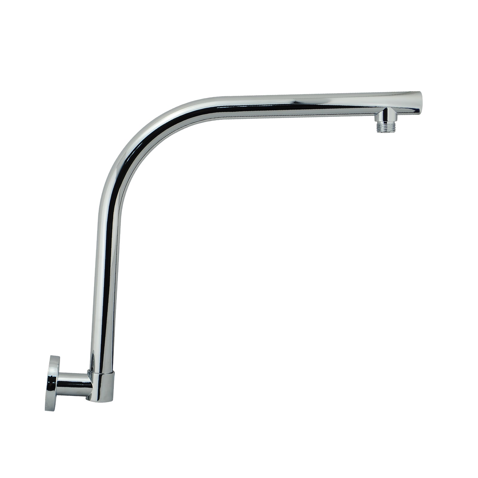 Stainless Steel Swivel Curved Wall Shower Arm – Chrome Silver