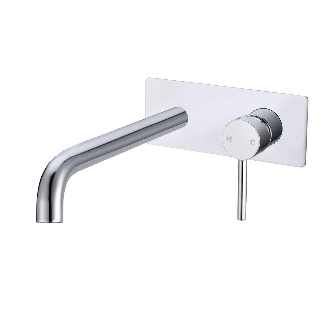 Solid Brass Spout Mixer - Chrome Silver - LUCID PIN