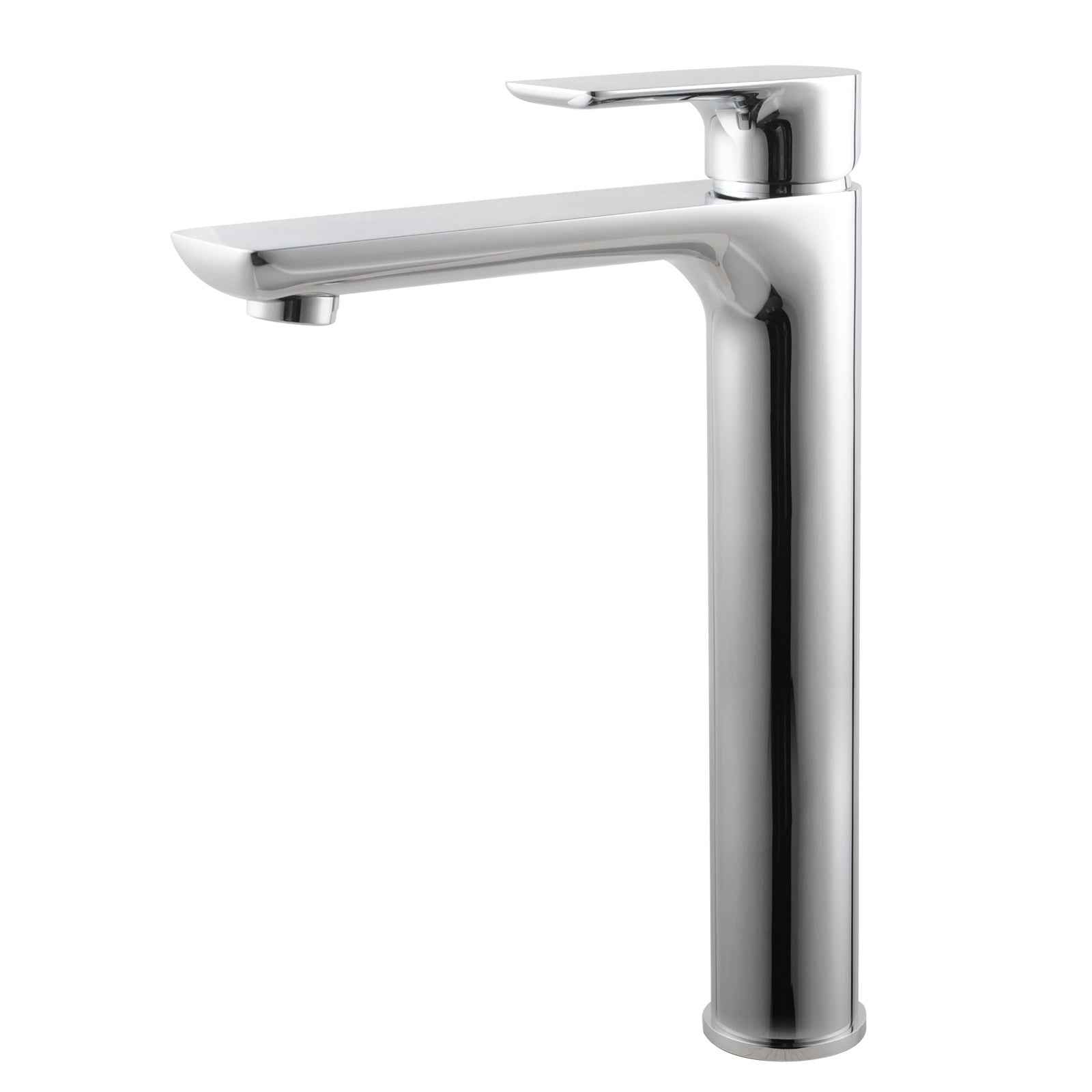 Solid Brass Tall Basin Mixer - Chrome Silver - VOG