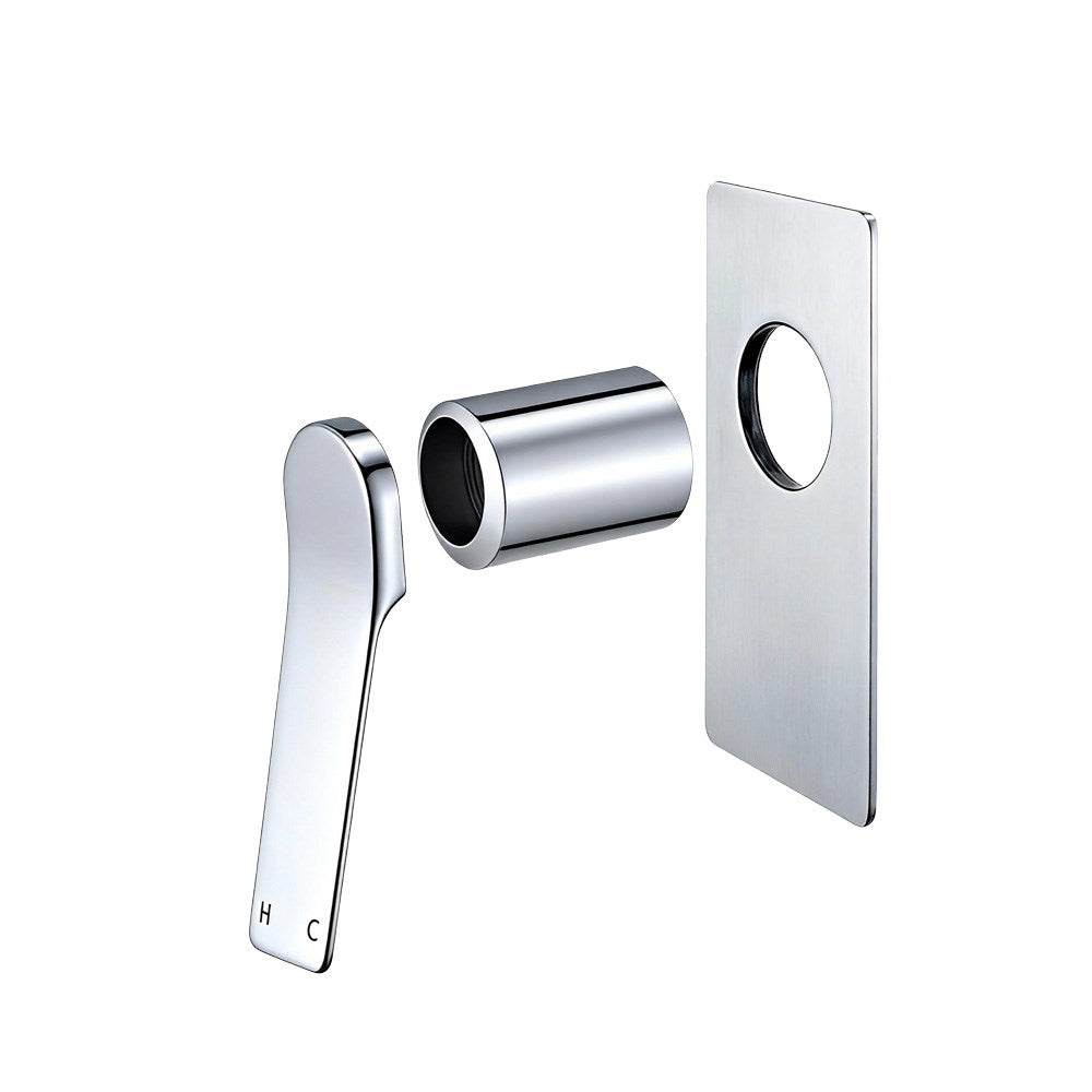 Solid Brass Wall Mixer Tap Trim Kit (Match CLPM) - Chrome Silver | RUSHY