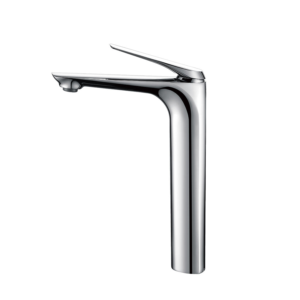 Solid Brass Tall Basin Mixer - Chrome Silver - AU