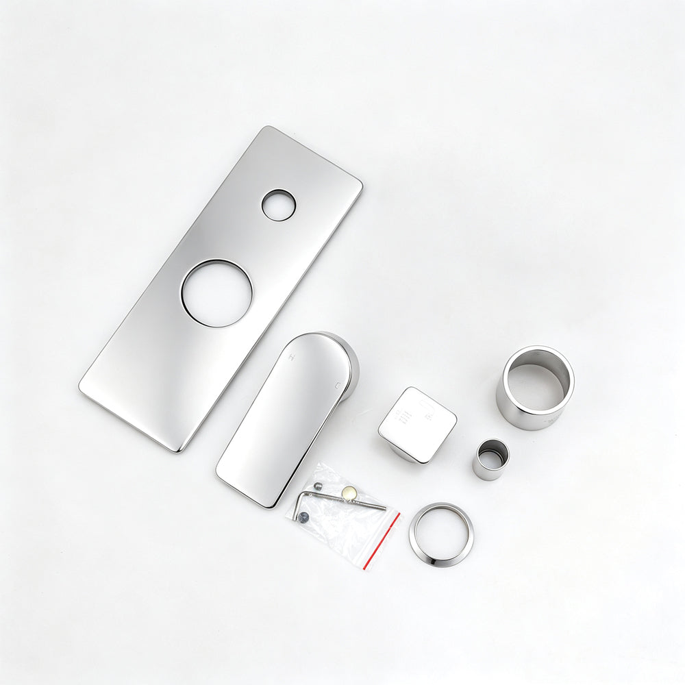 Solid Brass Wall Mixer Tap with Diverter Trim Kit (Match CLPD) - Chrome Silver | VOG