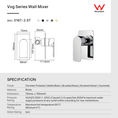 Load image into Gallery viewer, Solid Brass Wall Mixer - Gunmetal Grey - VOG
