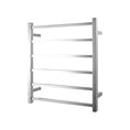 Load image into Gallery viewer, Stainless Steel Heated Towel Rack 6 Bars Square - Chrome Silver
