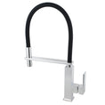 Load image into Gallery viewer, Solid Brass Pull Out Square Kitchen Mixer - Chrome Silver
