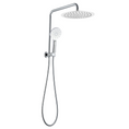 Load image into Gallery viewer, Stainless Steel & Solid Brass - 10" Chrome Twin Rail Shower - Chrome Silver
