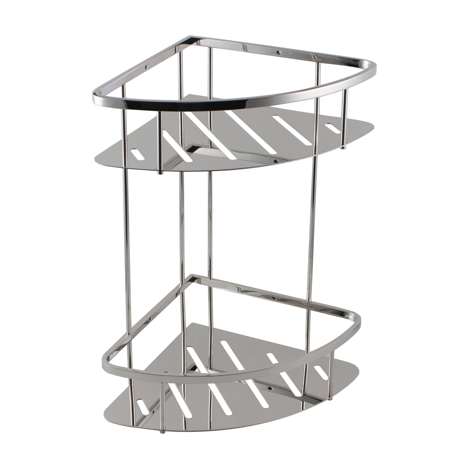 Stainless Steel Double Bath Caddy - Chrome Silver - IVANO