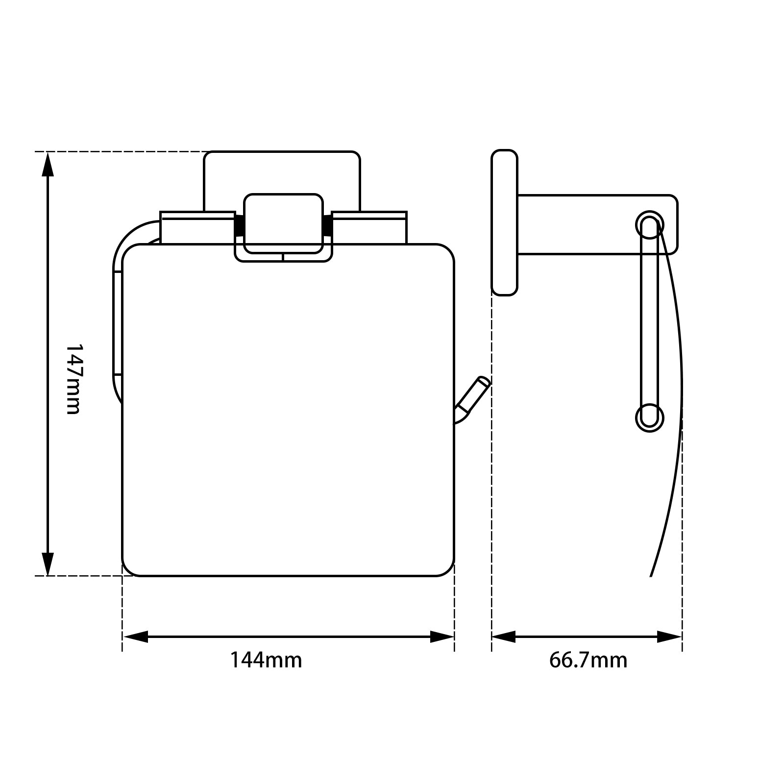 Stainless Steel Toilet Paper Holder - Chrome Silver - LUCID PIN