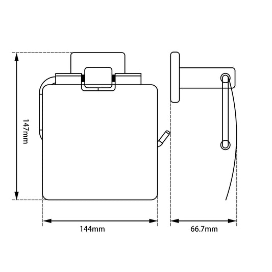 Stainless Steel Toilet Paper Holder - Chrome Silver - LUCID PIN