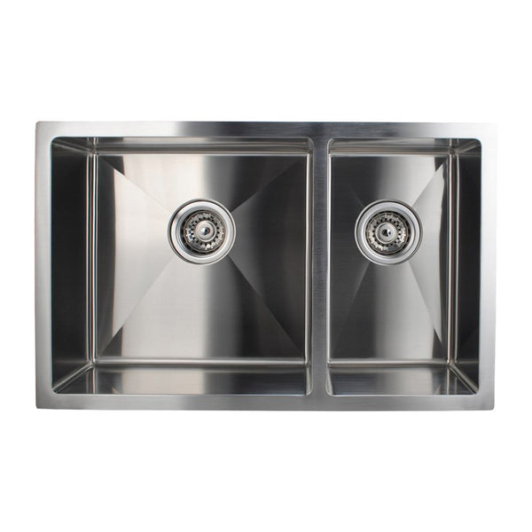 Stainless Steel 1 & 1/2 Bowl Kitchen Sink - Chrome Silver
