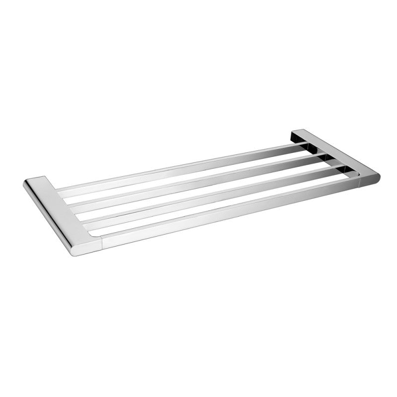 Zinc-Alloy and Brass 600mm 4 Bar Towel Rail - Chrome Silver - VOG