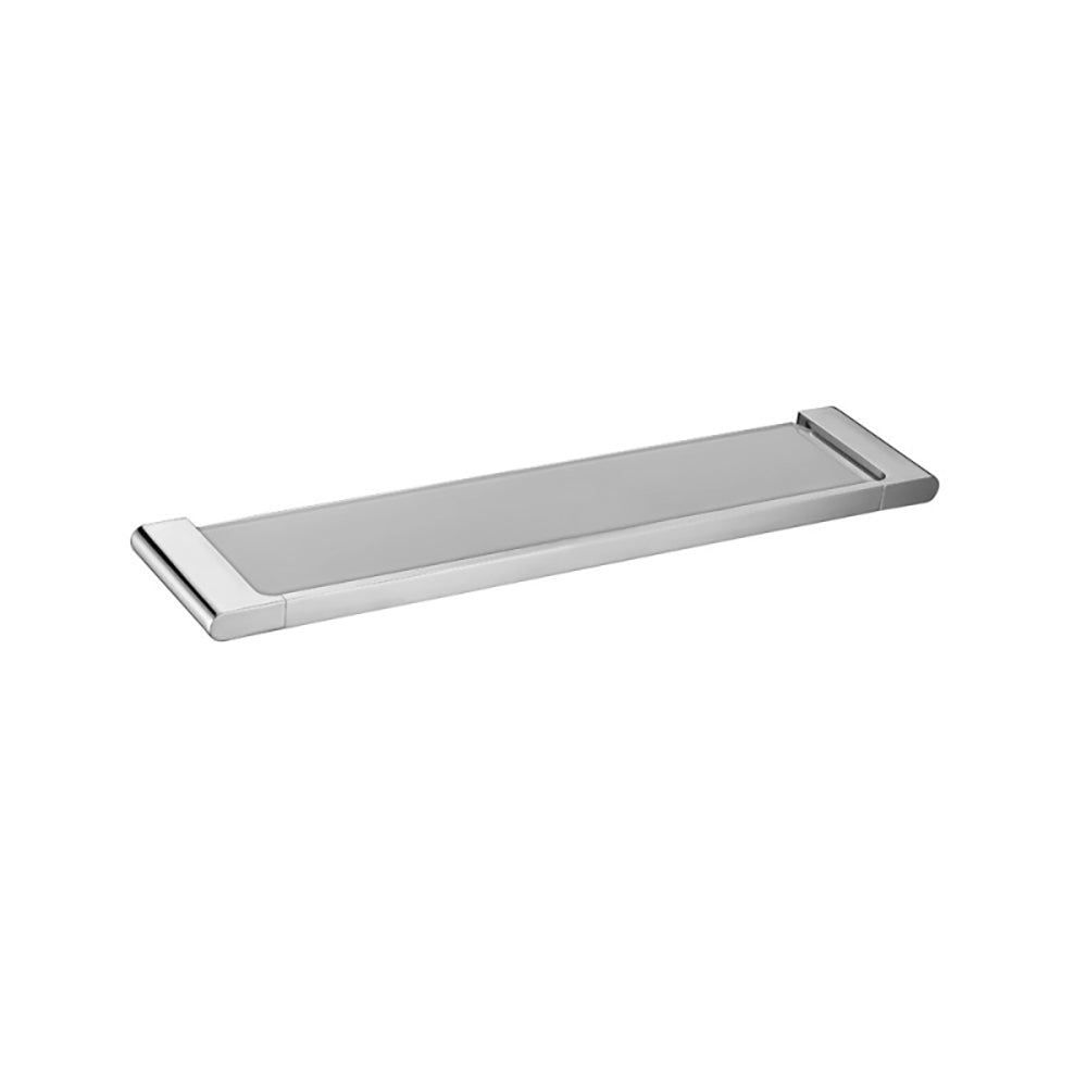 Zinc-alloy and Glass Shelf - Chrome Silver - VOG