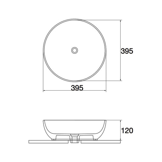 CLAYA Rubby-40 Ceramic Above Counter Basin – Matte White