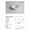 Load image into Gallery viewer, CLAYA Rubby-40 Ceramic Above Counter Basin – Matte White
